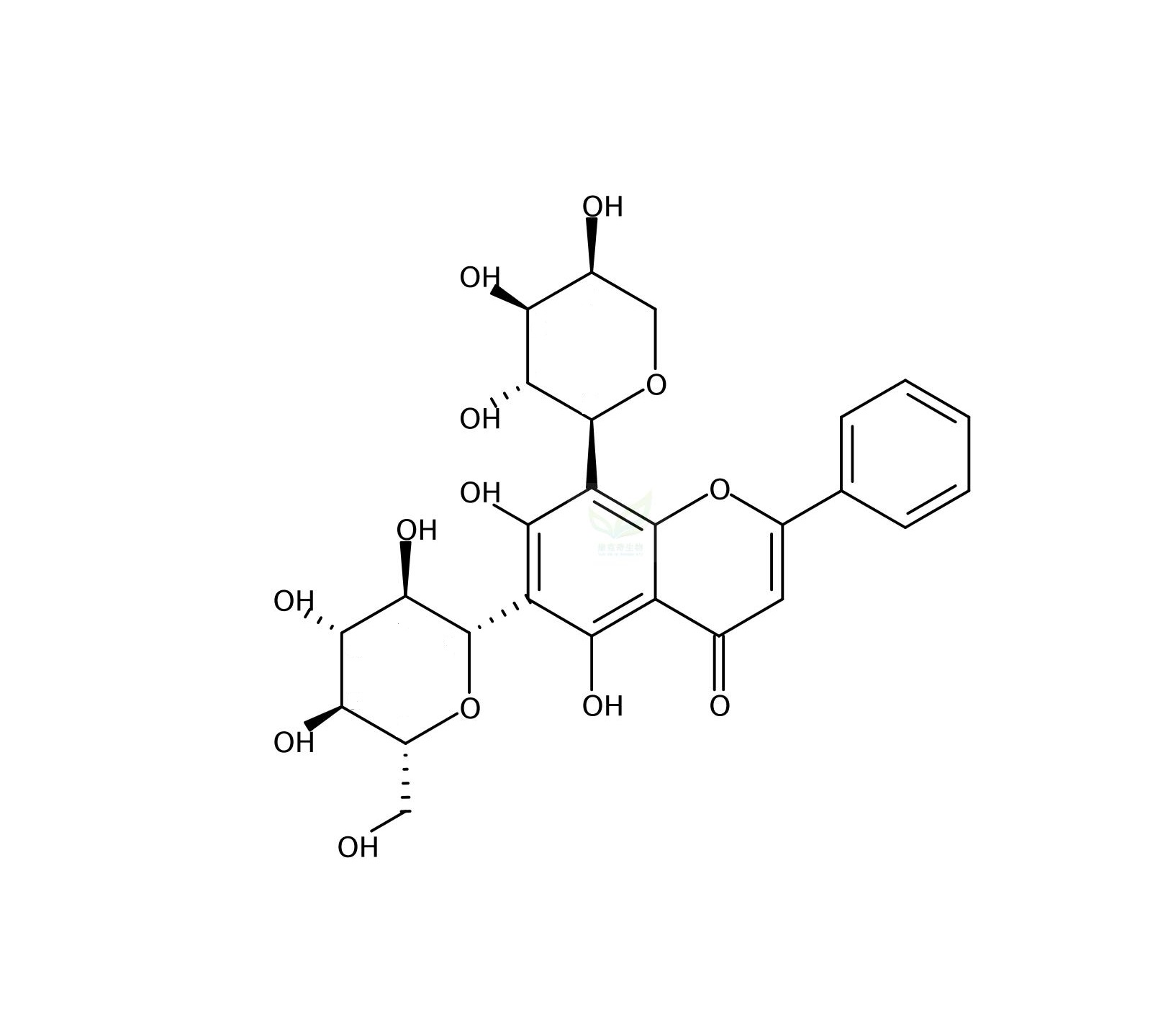 白楊素 6-C-葡萄糖 8-C-阿拉伯糖苷|185145-34-0